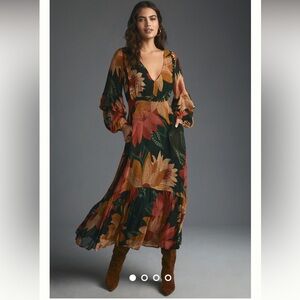 Farm Rio Floral V-Neck Maxi Dress